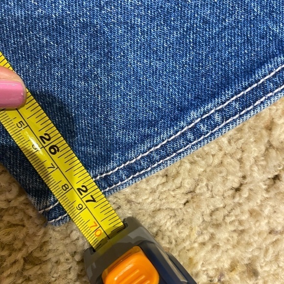 Tory Burch Pleated Boyfriend Straight Jeans Size 2 Blue High Rise - Picture 7 of 9